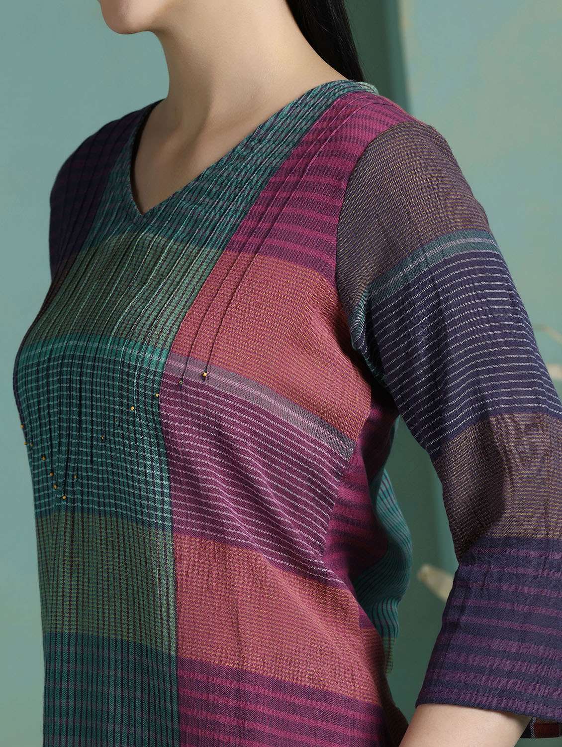  women multi colored cotton straight kurta - 22449904 -  Standard Image - 6