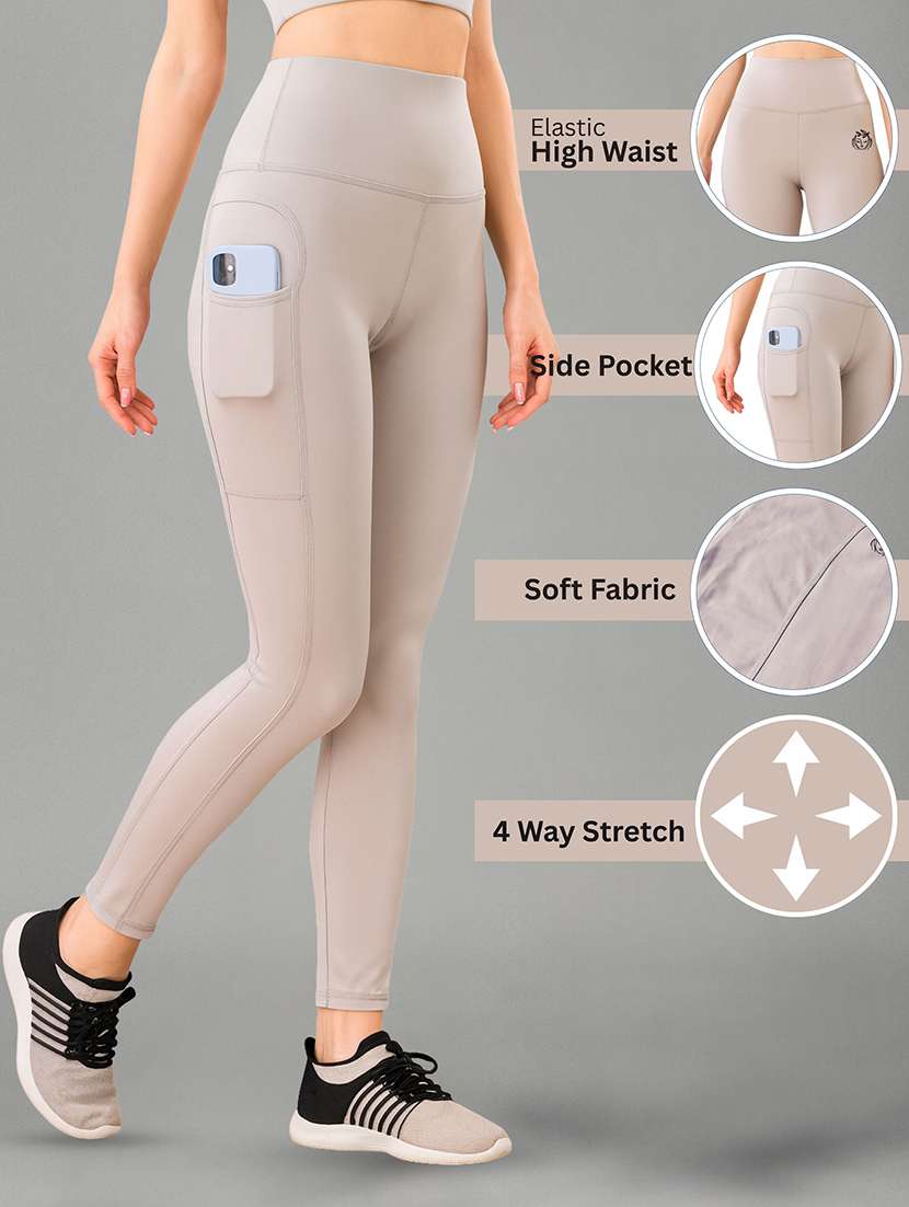 women pink polyester track pant - 22450163 -  Standard Image - 4