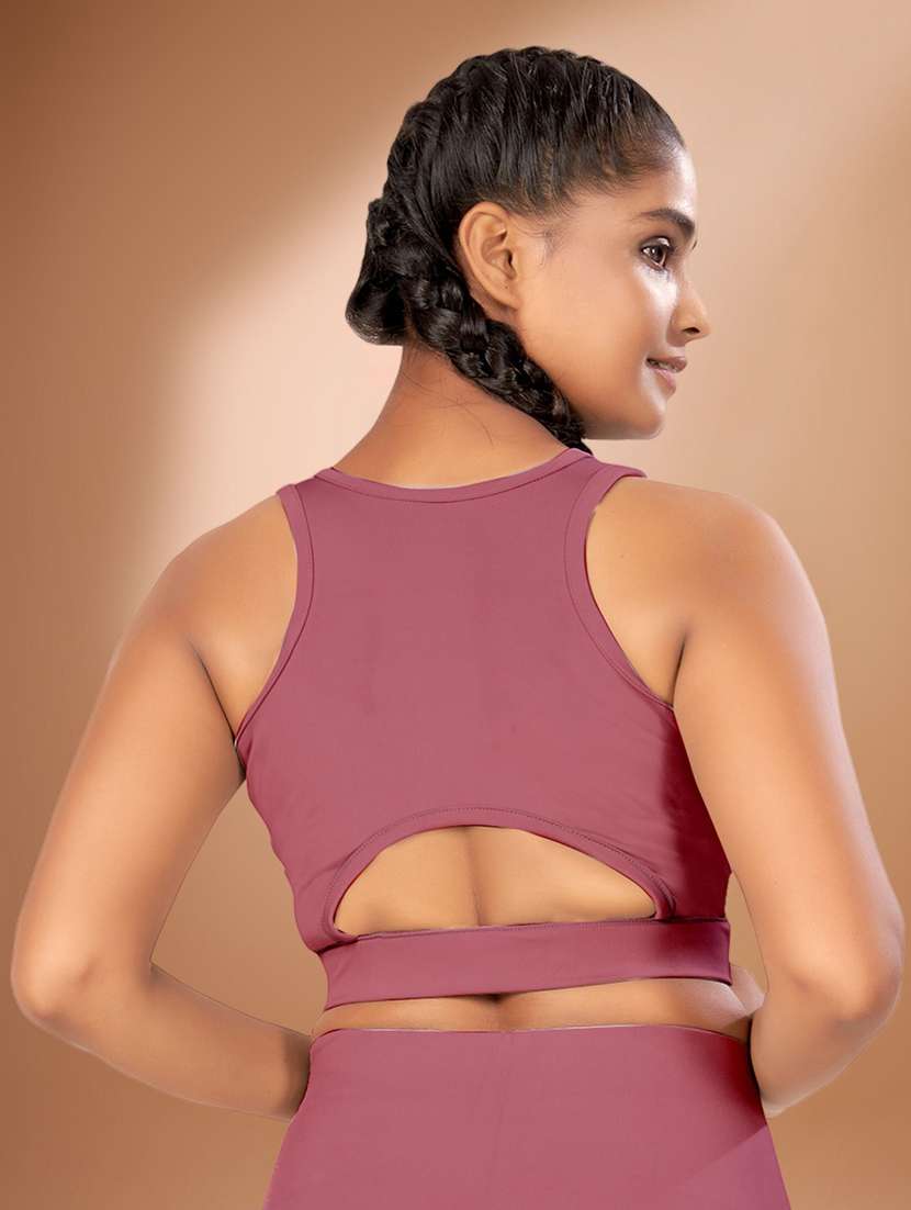 women pack of 2 solid non padded sports bra - 22450321 -  Standard Image - 4