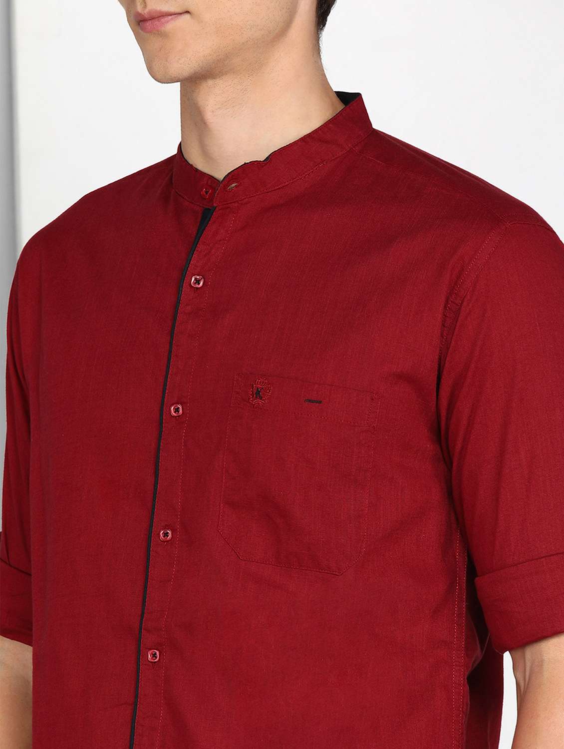 men solid long sleeve regular fit casual shirt - 22450333 -  Standard Image - 1