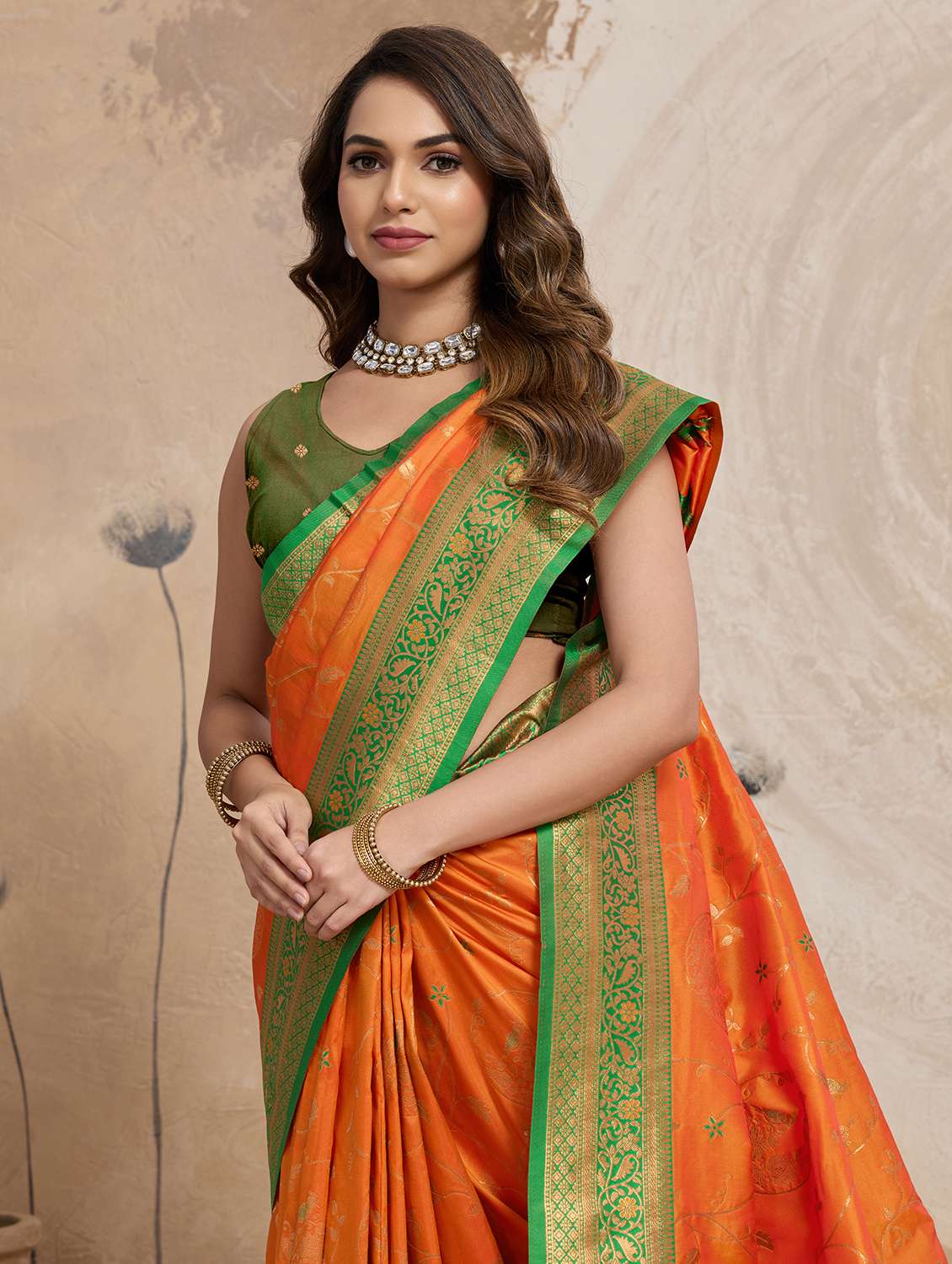 women self design banarasi saree with blouse - 22450340 -  Standard Image - 1