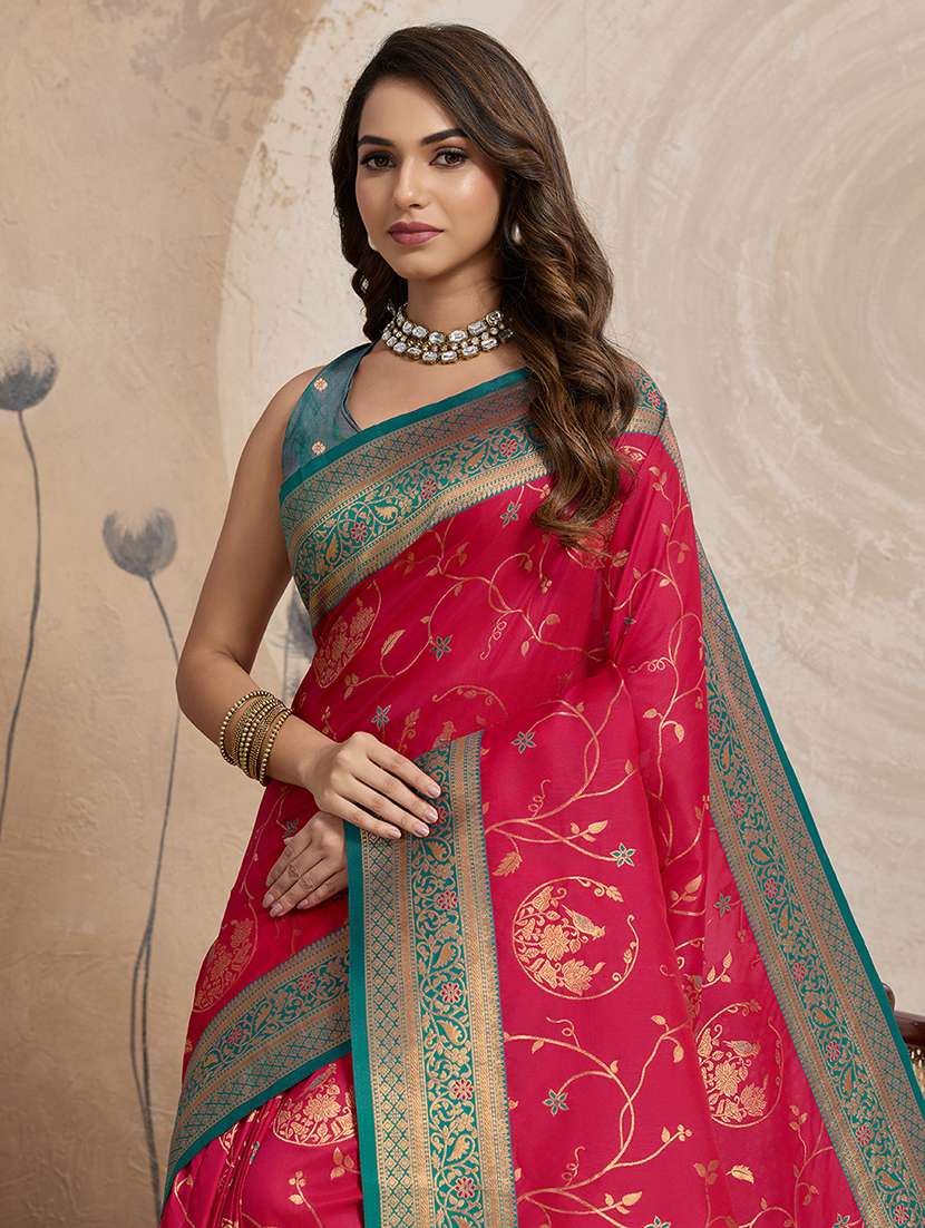 women self design banarasi saree with blouse - 22450342 -  Standard Image - 1