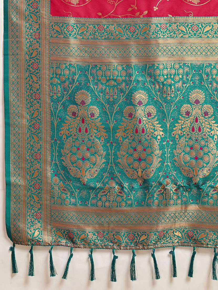 women self design banarasi saree with blouse - 22450342 -  Standard Image - 4