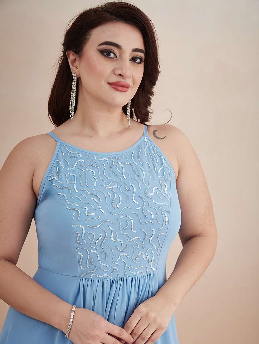women sequined sleeveless layered dress - 22450506 -  Standard Image - 1