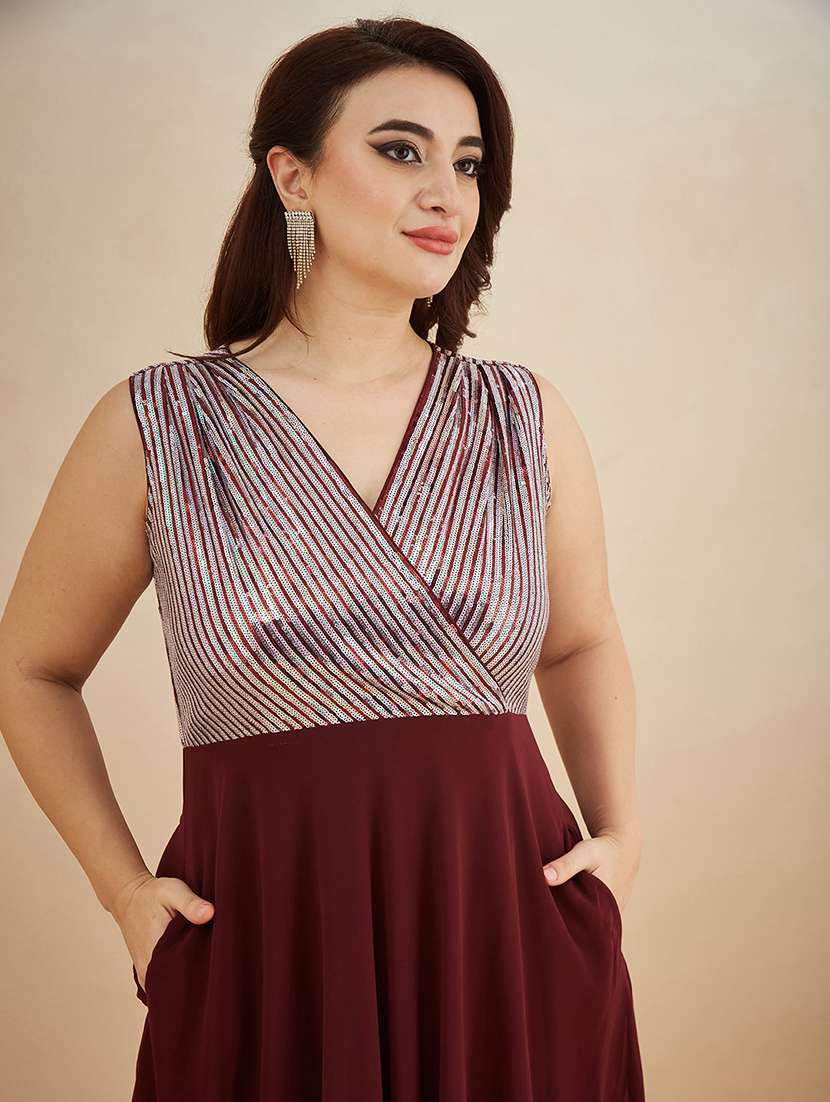 women sequined sleeveless gown - 22450526 -  Standard Image - 1