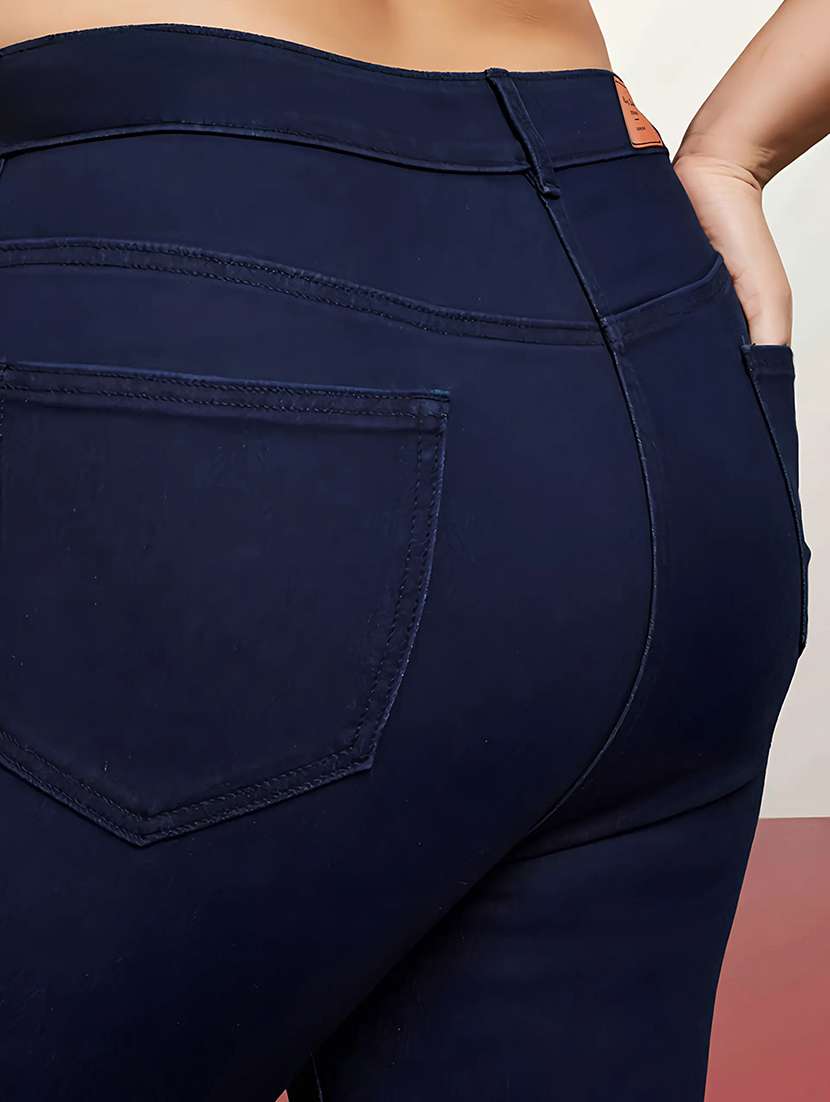 Women Solid High Rise Bootcut Jean - 22450535 -  Standard Image - 1