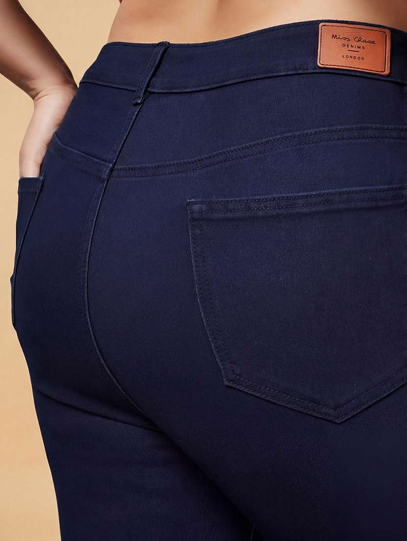 Women Solid High Rise Bootcut Jean - 22450536 -  Standard Image - 1