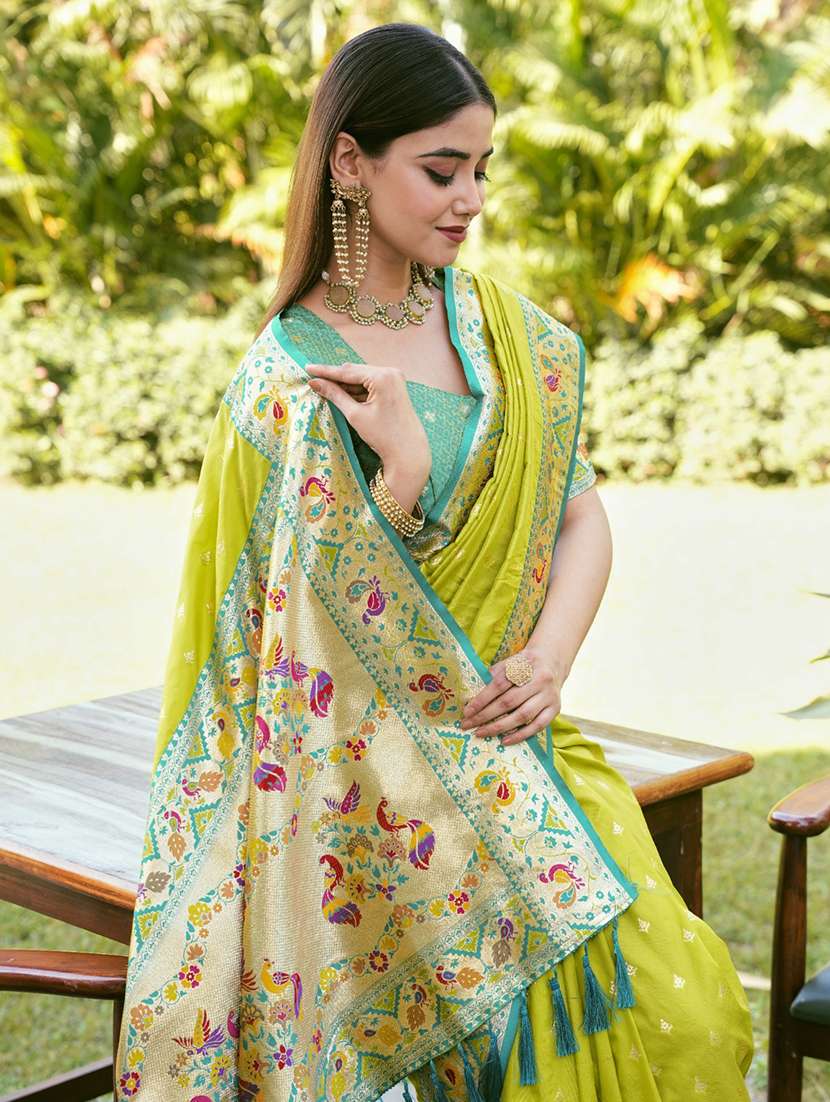 women self design paithani saree with blouse - 22450855 -  Standard Image - 1