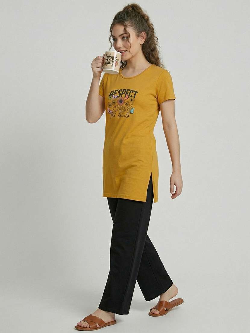 women printed short sleeve loungewear t-shirt - 22450925 -  Standard Image - 4