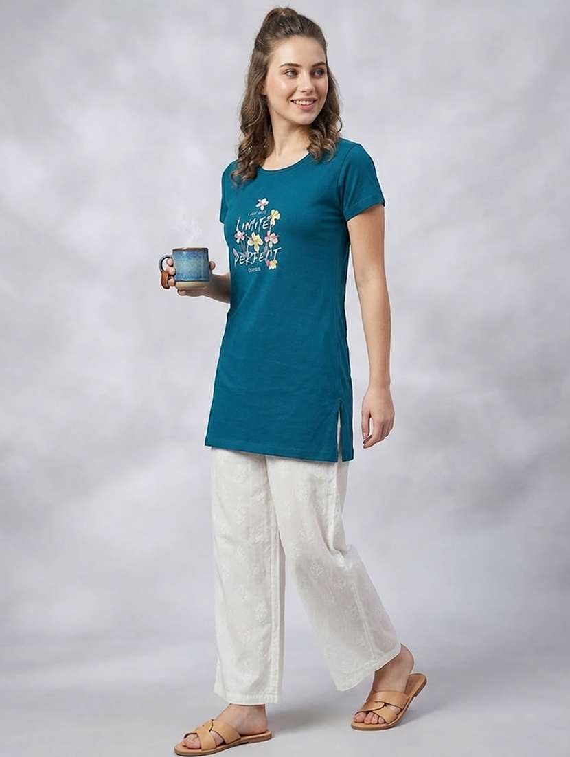 women printed short sleeve loungewear t-shirt - 22450977 -  Standard Image - 4