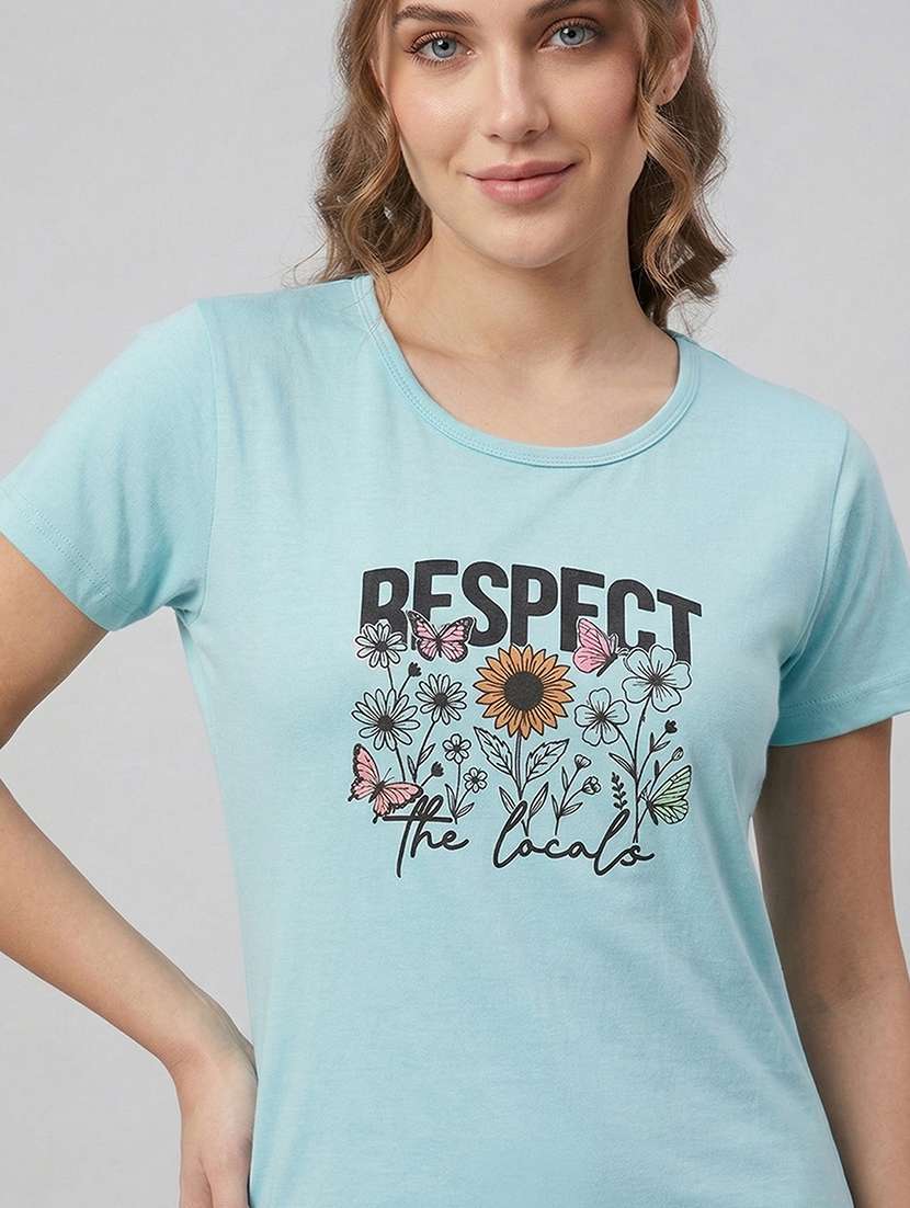 women printed short sleeve loungewear t-shirt - 22450989 -  Standard Image - 1