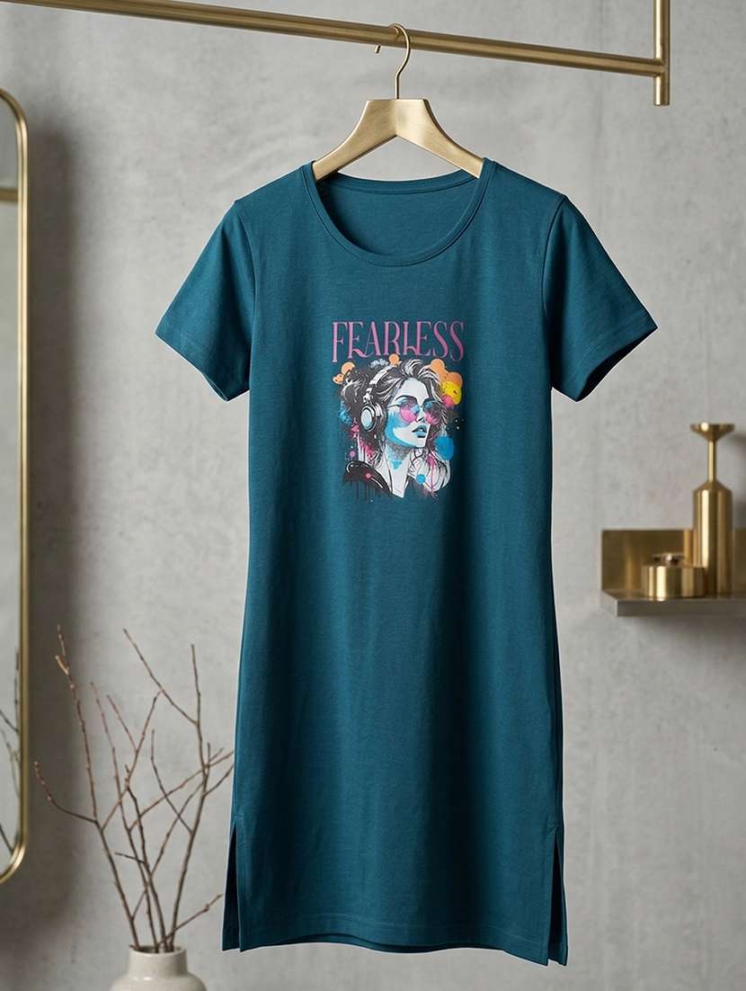 women printed short sleeve loungewear t-shirt - 22451009 -  Standard Image - 4