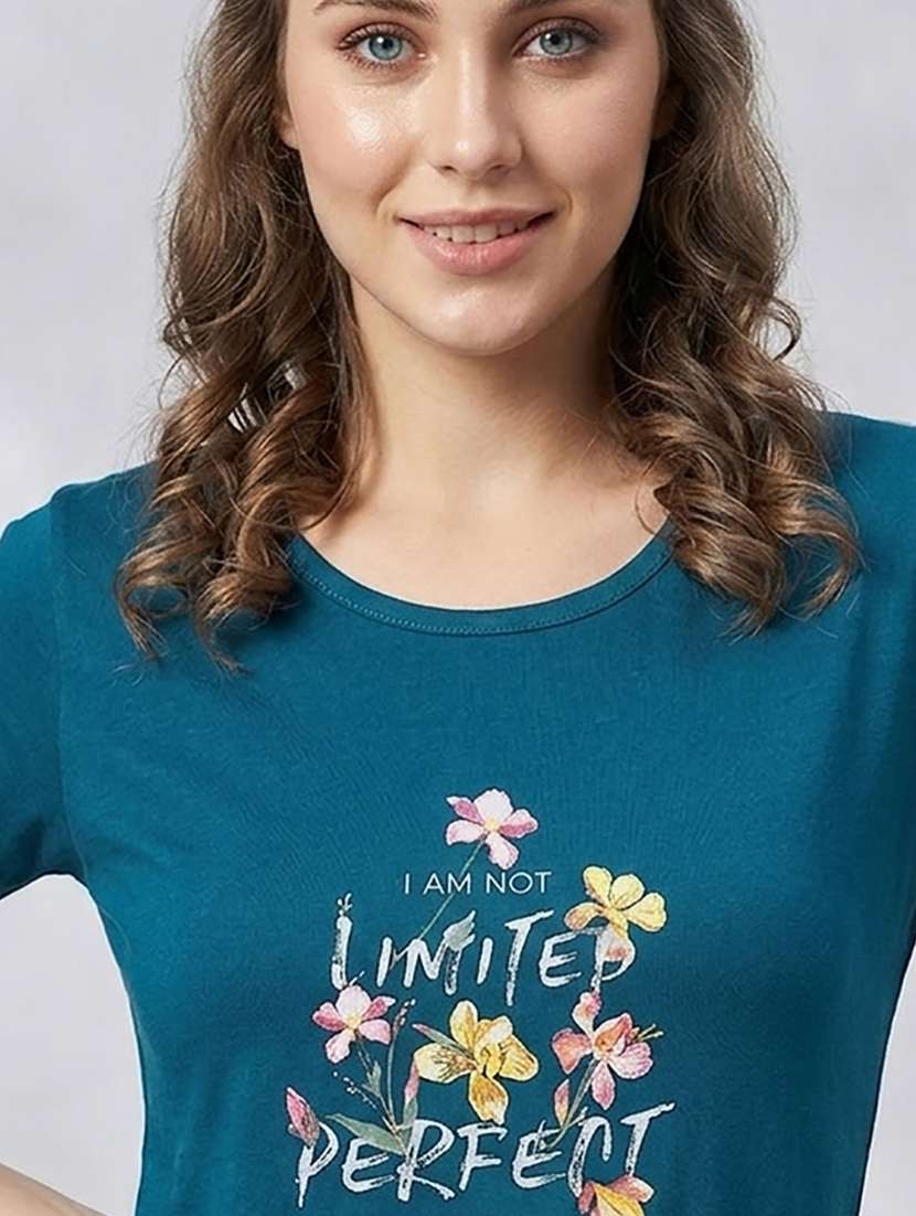 women printed short sleeve loungewear t-shirt - 22451035 -  Standard Image - 1