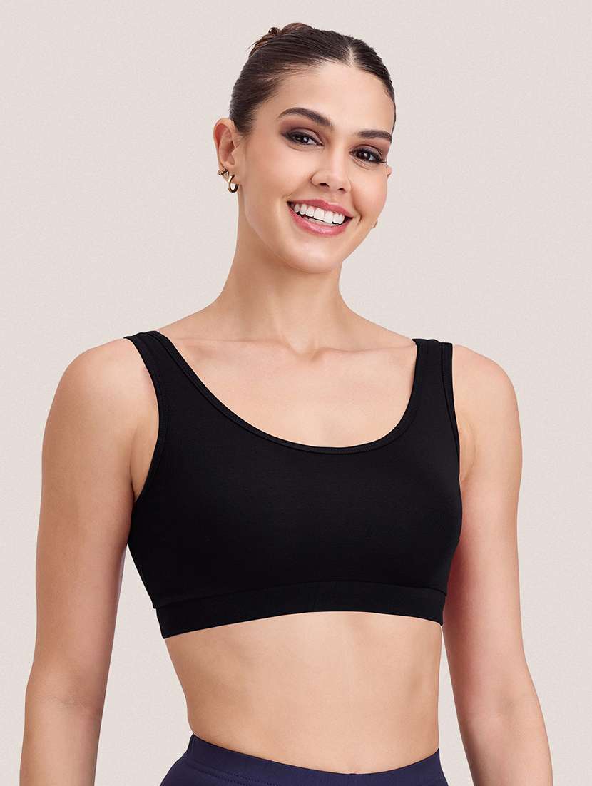 women solid full coverage sports bra - 22451099 -  Standard Image - 1