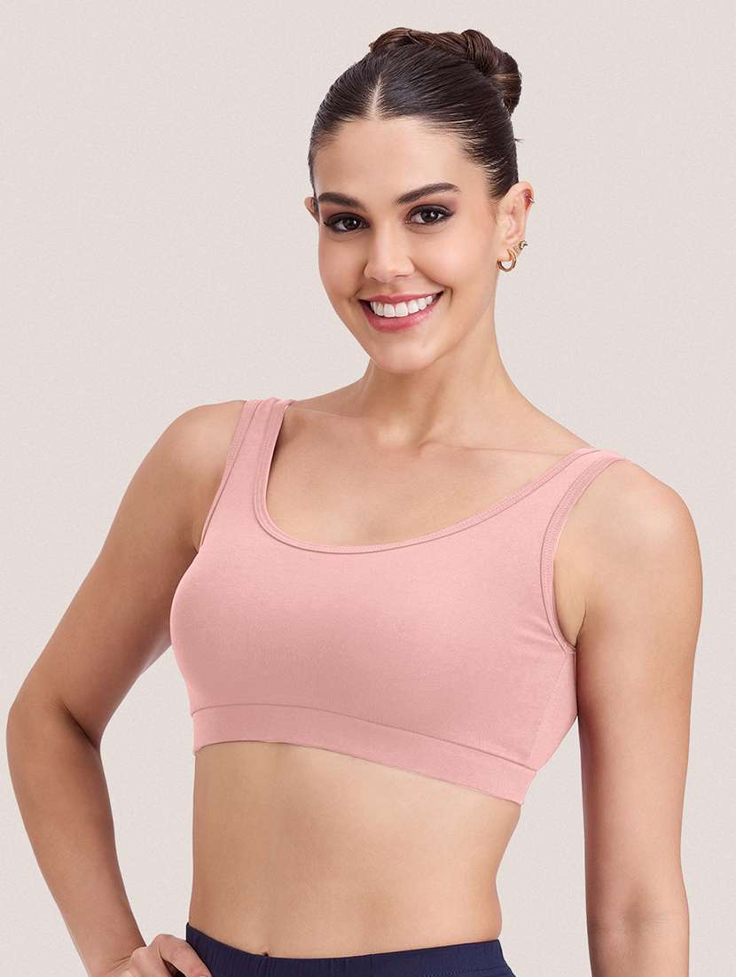 women solid full coverage sports bra - 22451100 -  Standard Image - 1