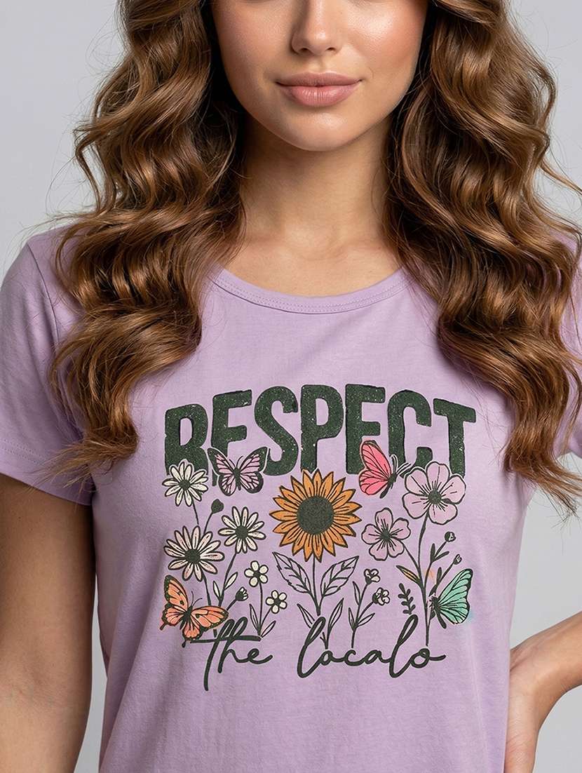 women printed short sleeve loungewear t-shirt - 22451132 -  Standard Image - 1
