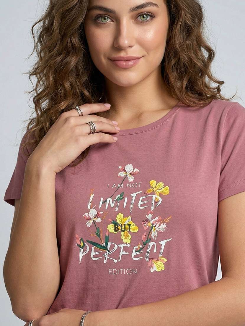 women printed short sleeve loungewear t-shirt - 22451237 -  Standard Image - 1