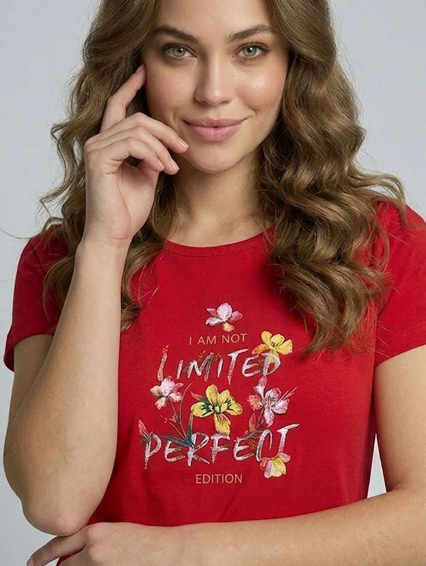 women printed short sleeve loungewear t-shirt - 22451238 -  Standard Image - 1