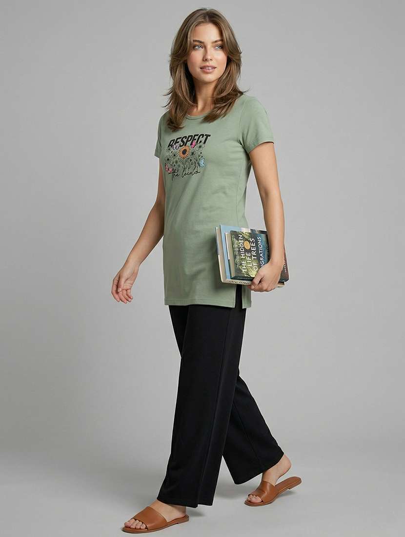women printed short sleeve loungewear t-shirt - 22451242 -  Standard Image - 4