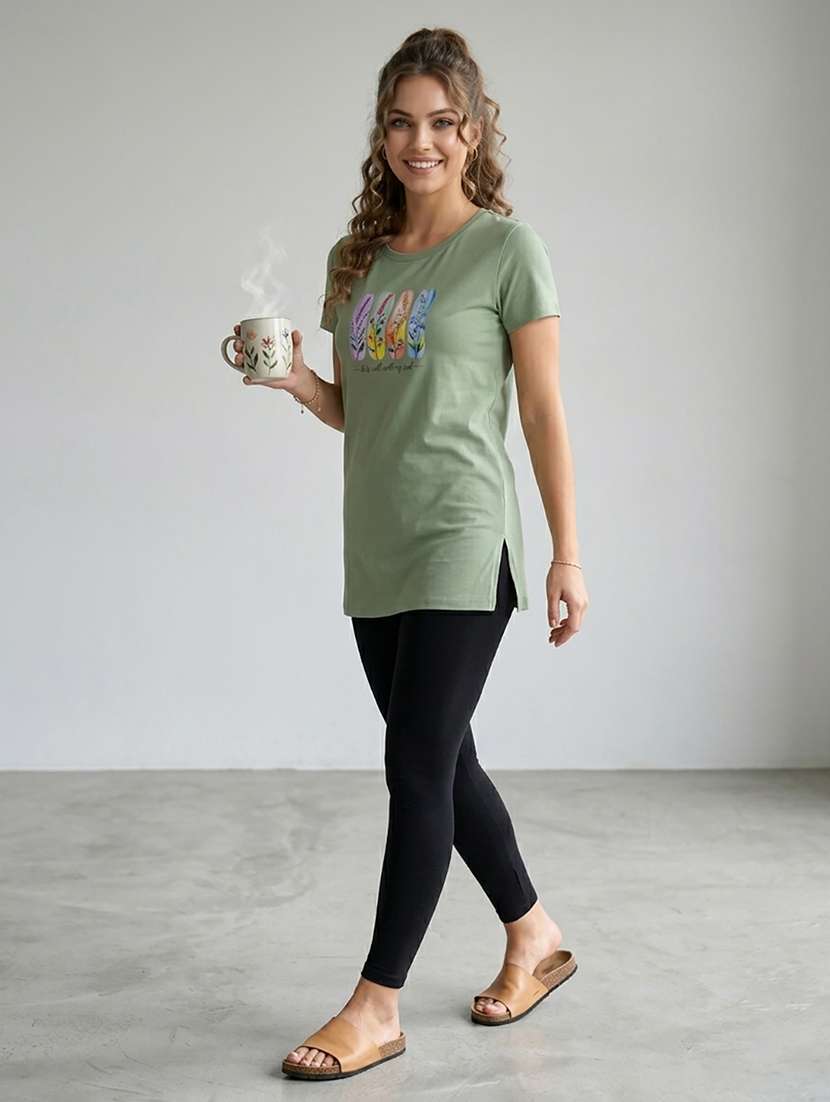 women printed short sleeve loungewear t-shirt - 22451260 -  Standard Image - 4