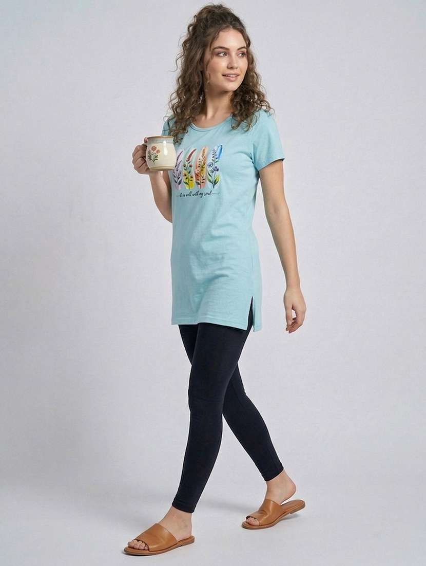 women printed short sleeve loungewear t-shirt - 22451261 -  Standard Image - 4