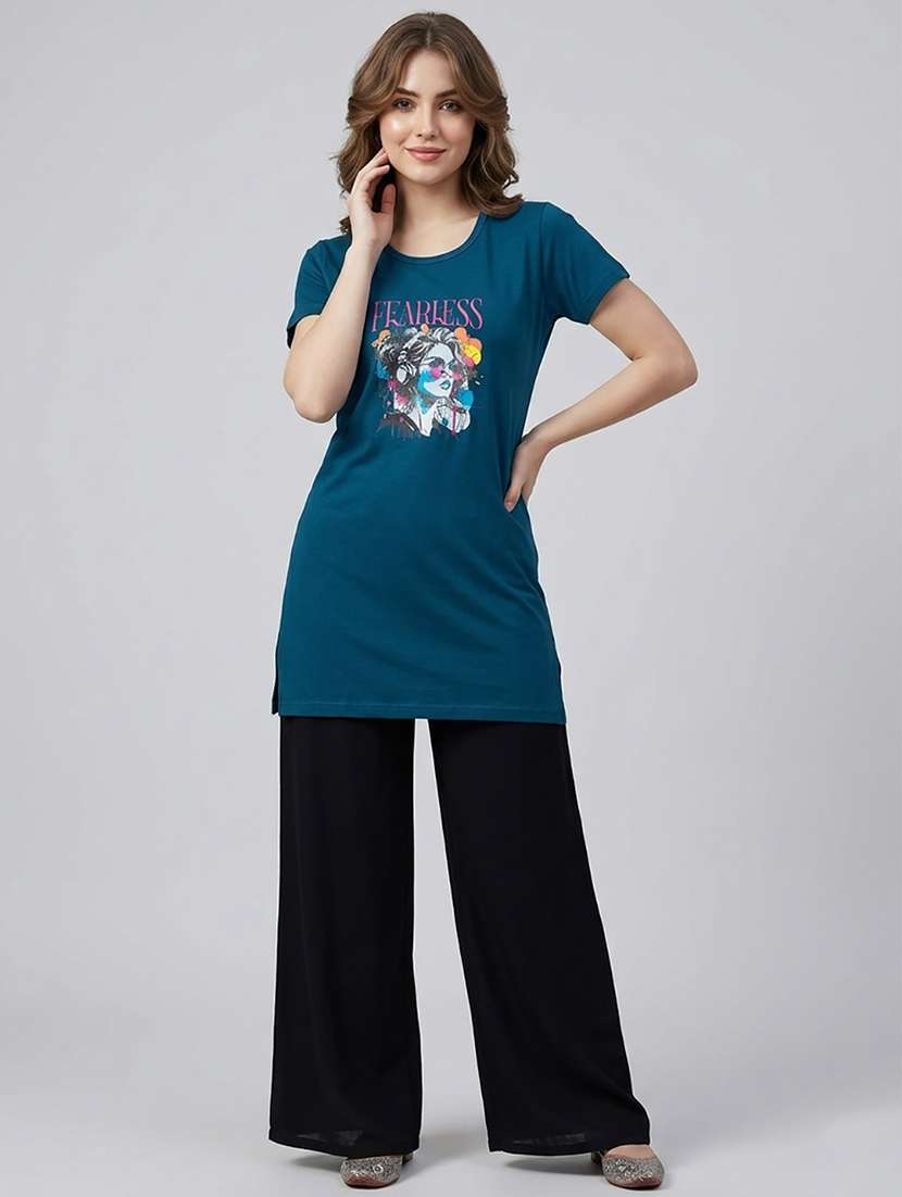 women printed short sleeve loungewear t-shirt - 22451262 -  Standard Image - 4