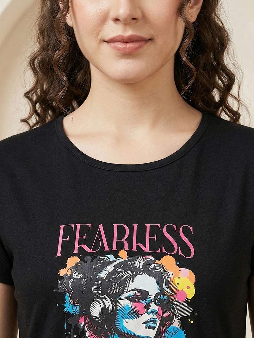 women printed short sleeve loungewear t-shirt - 22451263 -  Standard Image - 1