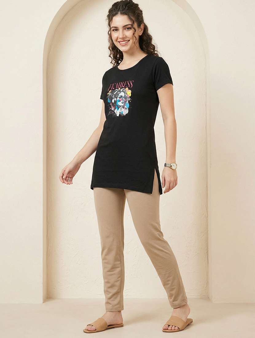 women printed short sleeve loungewear t-shirt - 22451263 -  Standard Image - 4