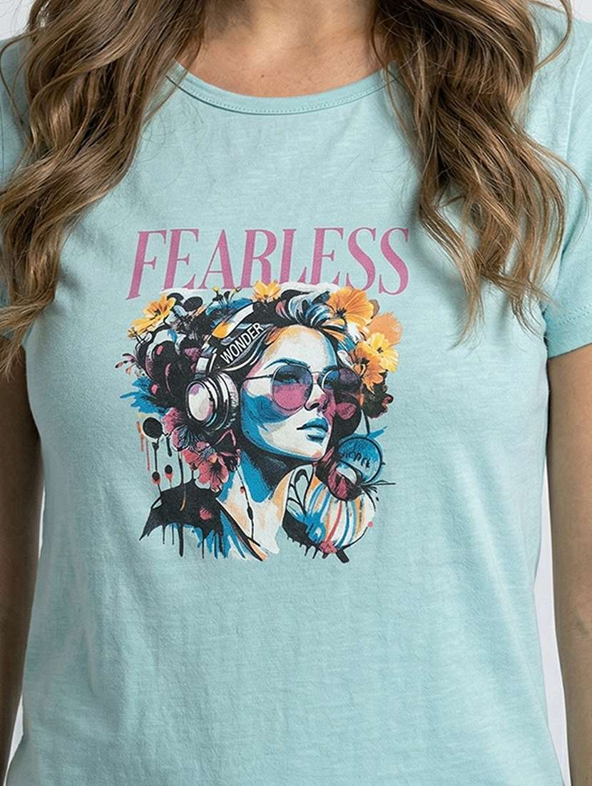 Women Printed Short Sleeve Loungewear T-shirt - 22451267 -  Standard Image - 1