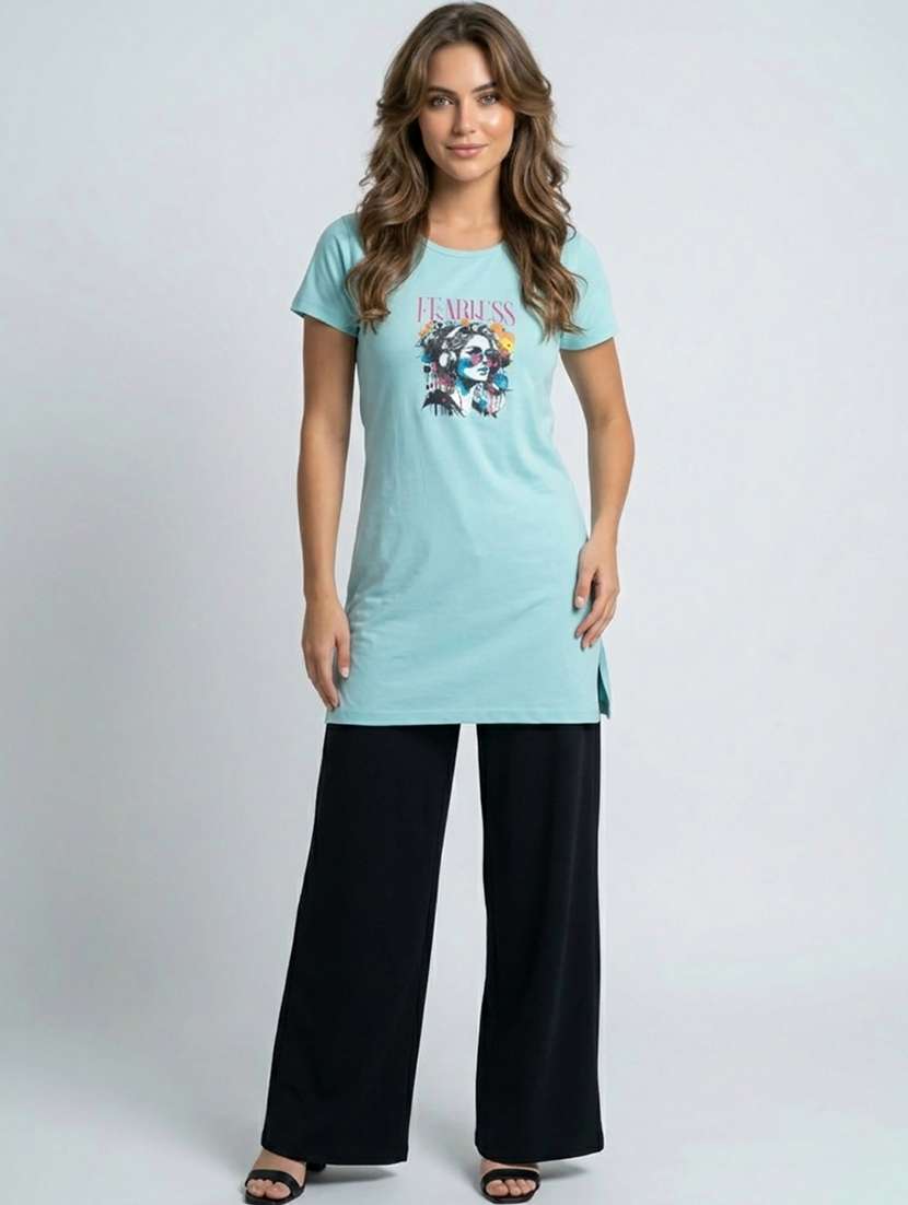 Women Printed Short Sleeve Loungewear T-shirt - 22451267 -  Standard Image - 4