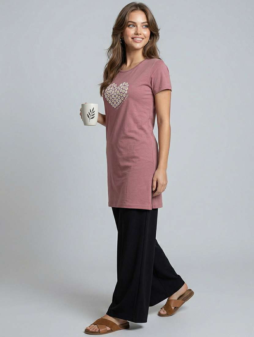 women printed short sleeve loungewear t-shirt - 22451273 -  Standard Image - 4