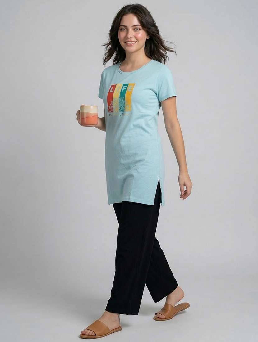 women printed short sleeve loungewear t-shirt - 22451280 -  Standard Image - 4