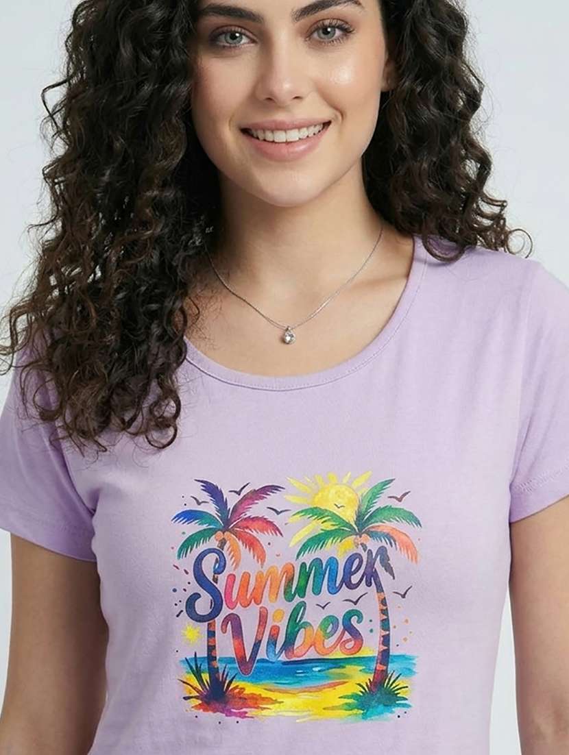 women printed short sleeve loungewear t-shirt - 22451282 -  Standard Image - 1