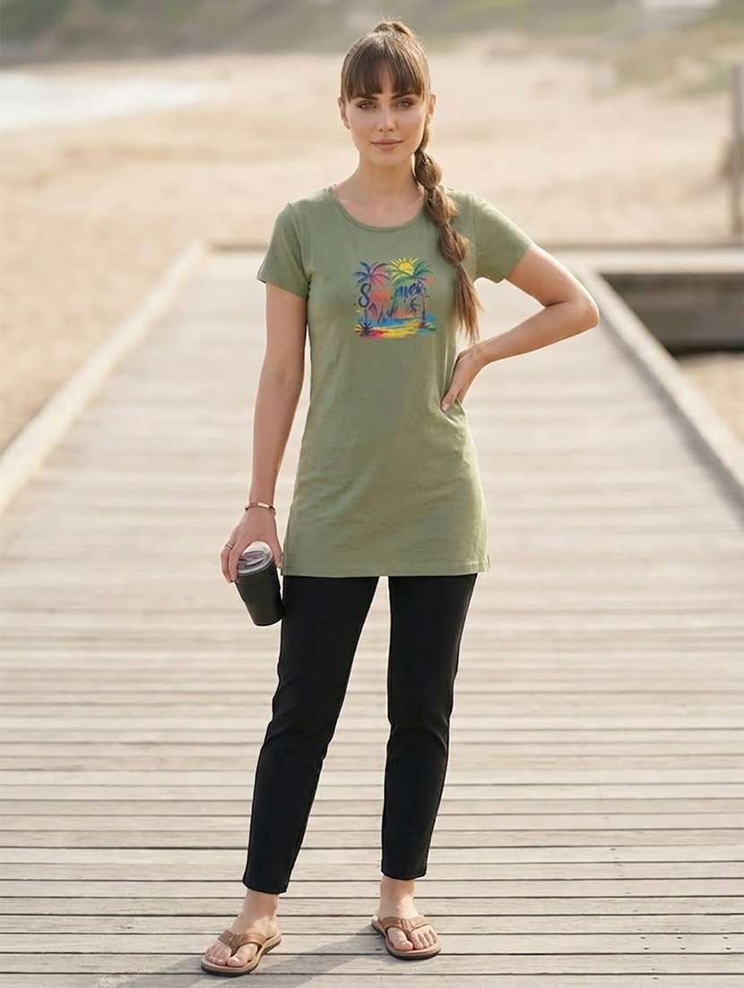 women printed short sleeve loungewear t-shirt - 22451284 -  Standard Image - 4