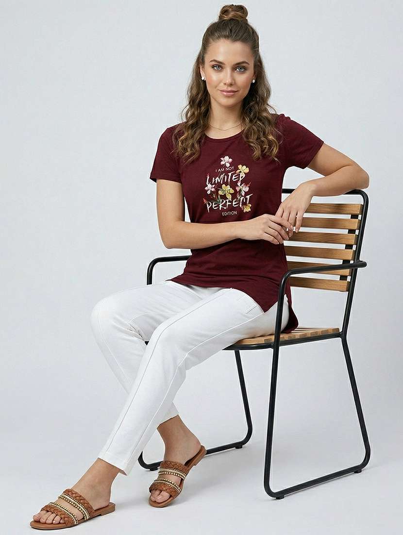 women printed short sleeve loungewear t-shirt - 22451289 -  Standard Image - 4