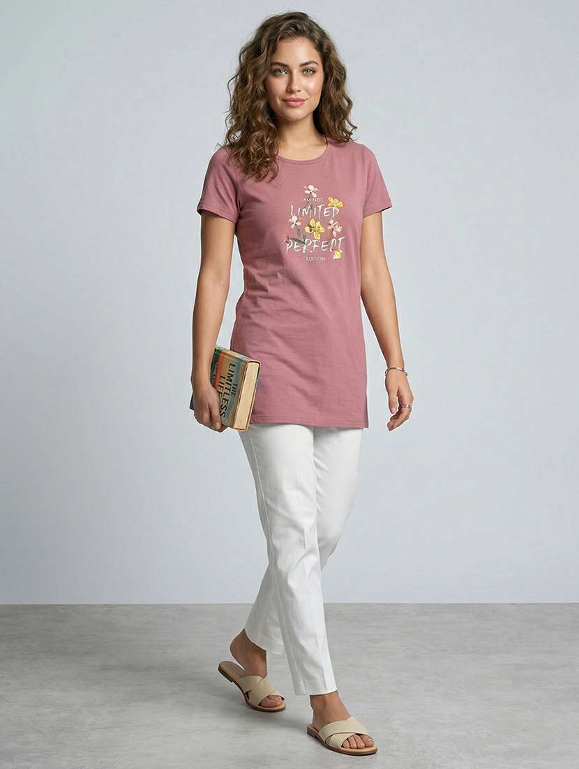 women printed short sleeve loungewear t-shirt - 22451291 -  Standard Image - 4