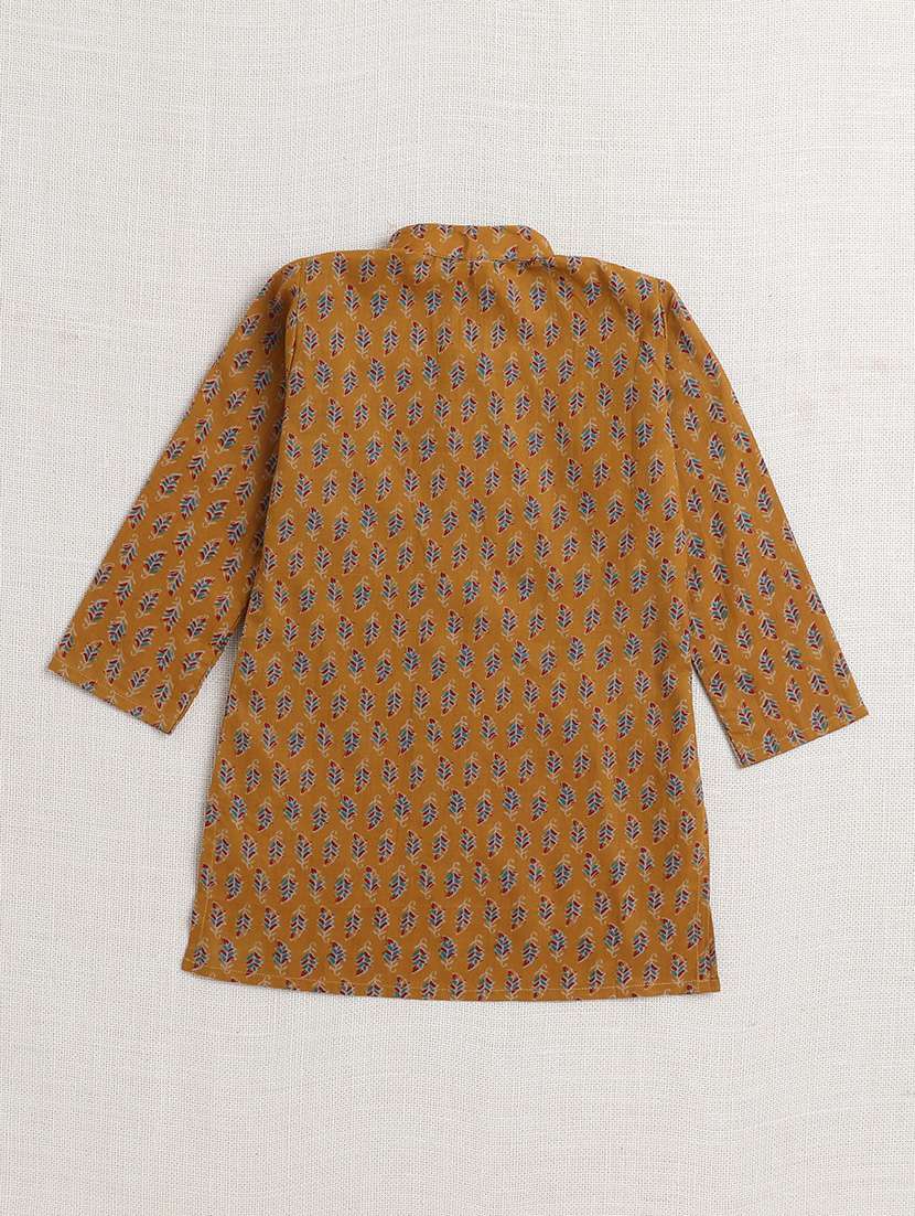 boys printed mandarin neck kurta pyjama set - 22451297 -  Standard Image - 1