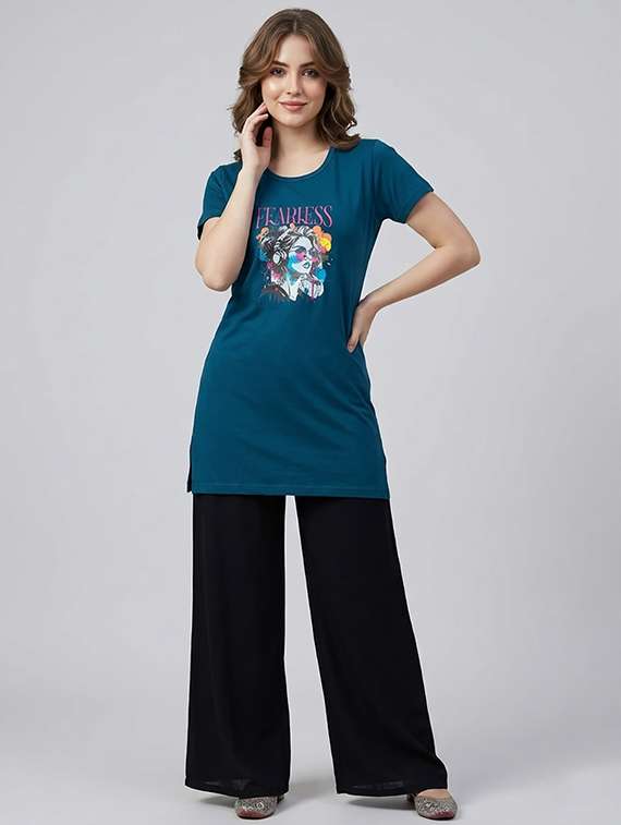 women printed round neck t-shirt - 22451333 -  Standard Image - 4