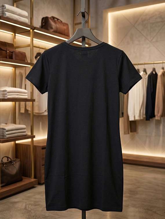 women black cotton blend regular t-shirt - 22451378 -  Standard Image - 4