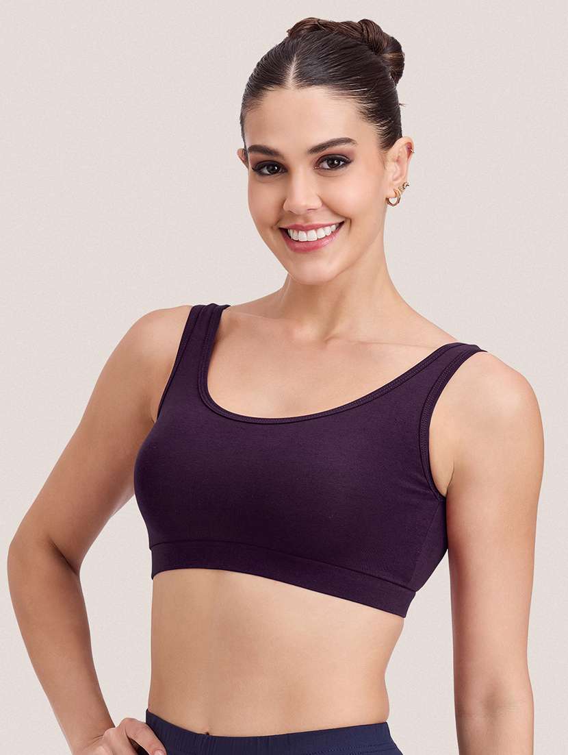 Women Pack Of 2 Solid Full Coverage Sports Bra - 22451530 -  Standard Image - 4