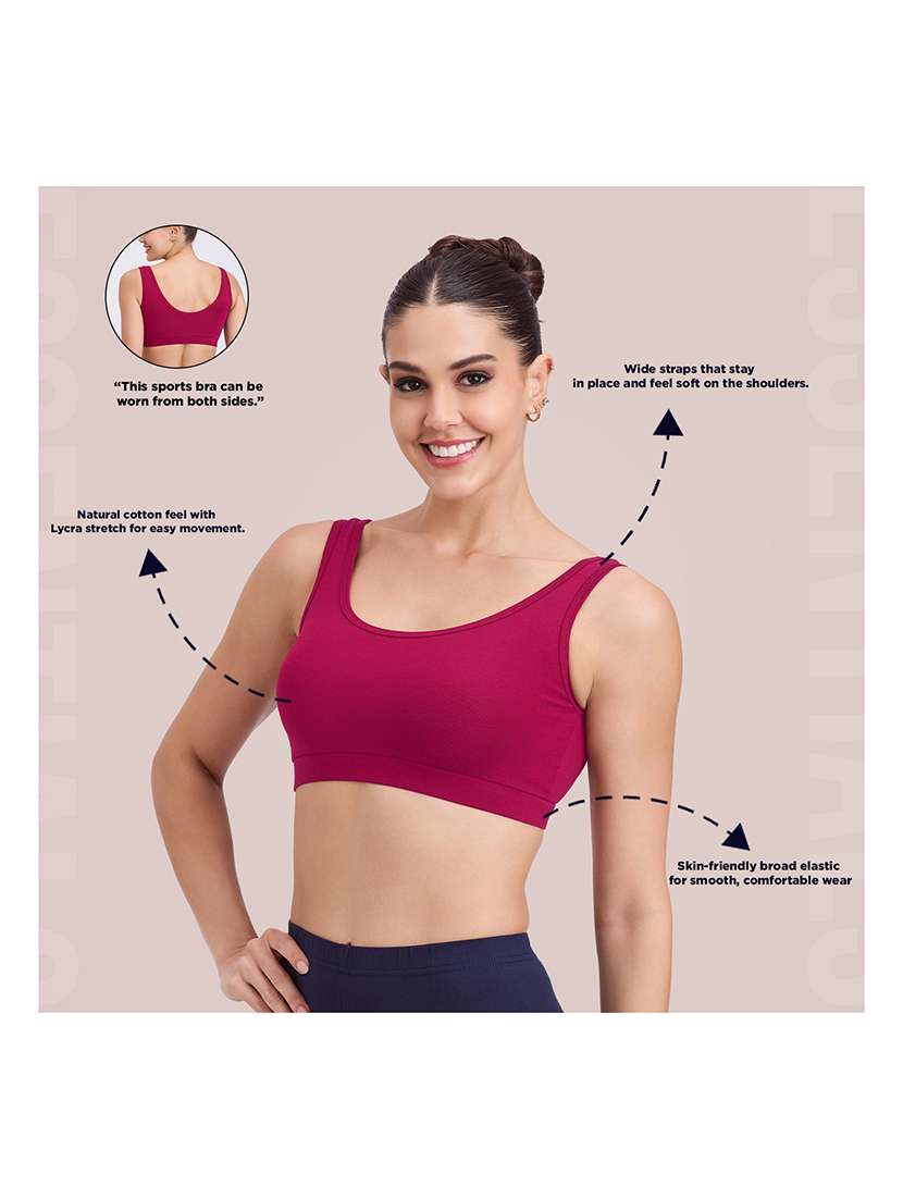 Women Pack Of 2 Solid Full Coverage Sports Bra - 22451530 -  Standard Image - 6