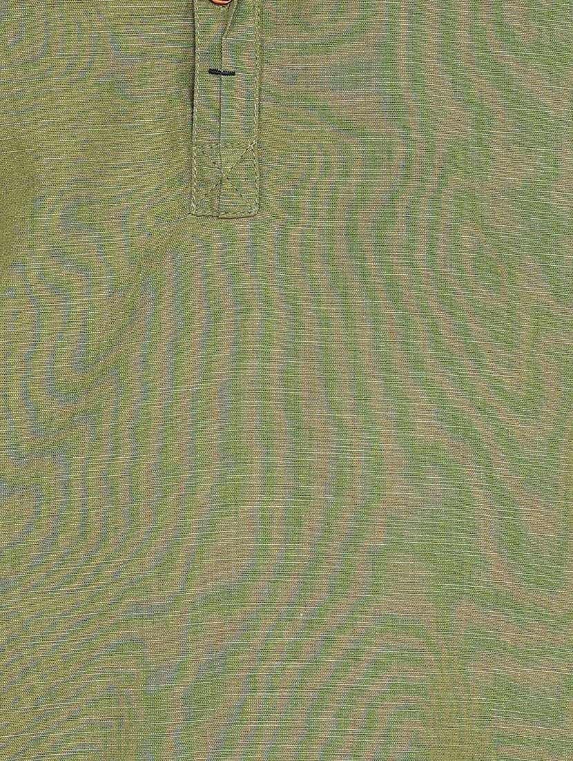 men solid mandarin neck short kurta - 22451616 -  Standard Image - 4