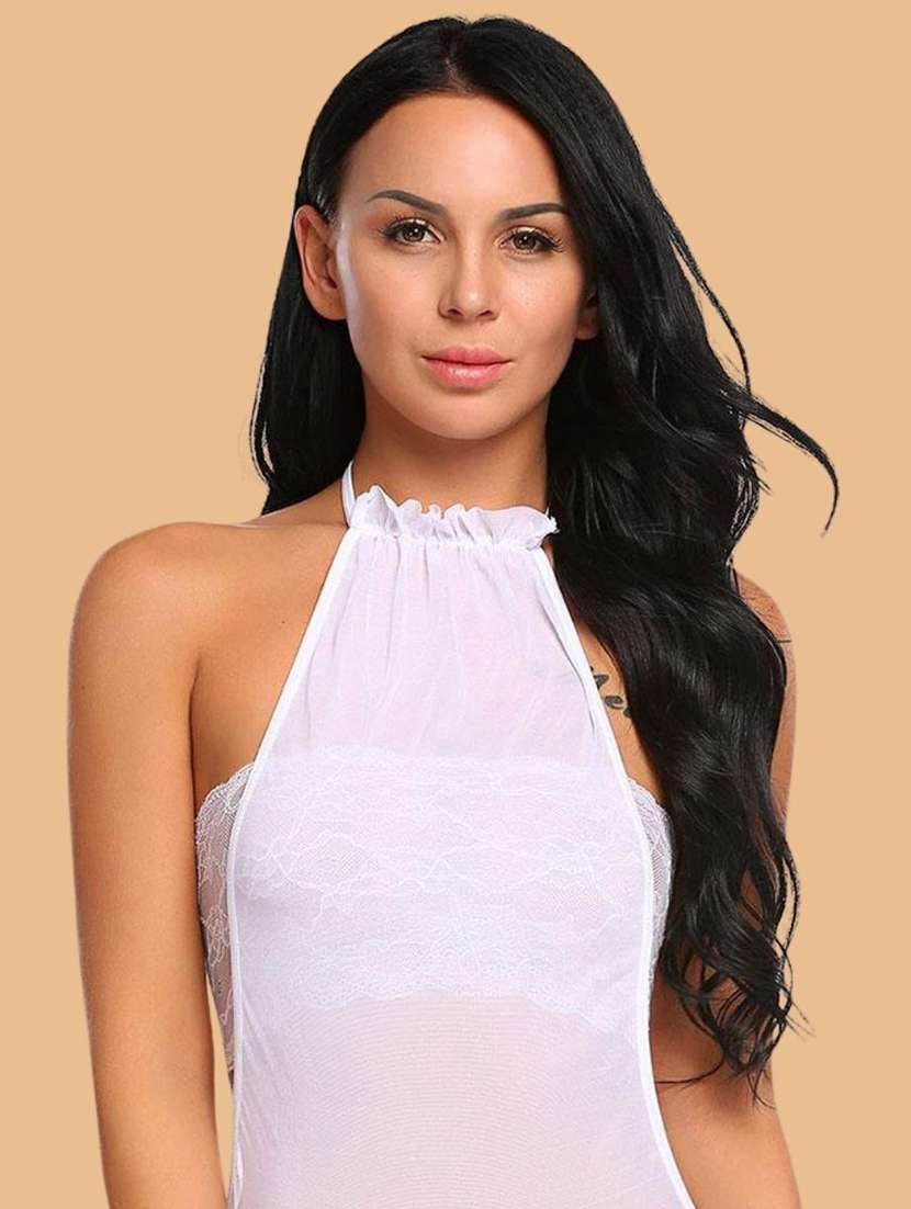 women solid white nylon camisole - 22451676 -  Standard Image - 1