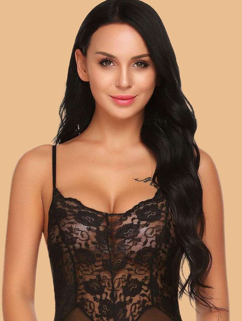 women solid black nylon camisole - 22451684 -  Standard Image - 1