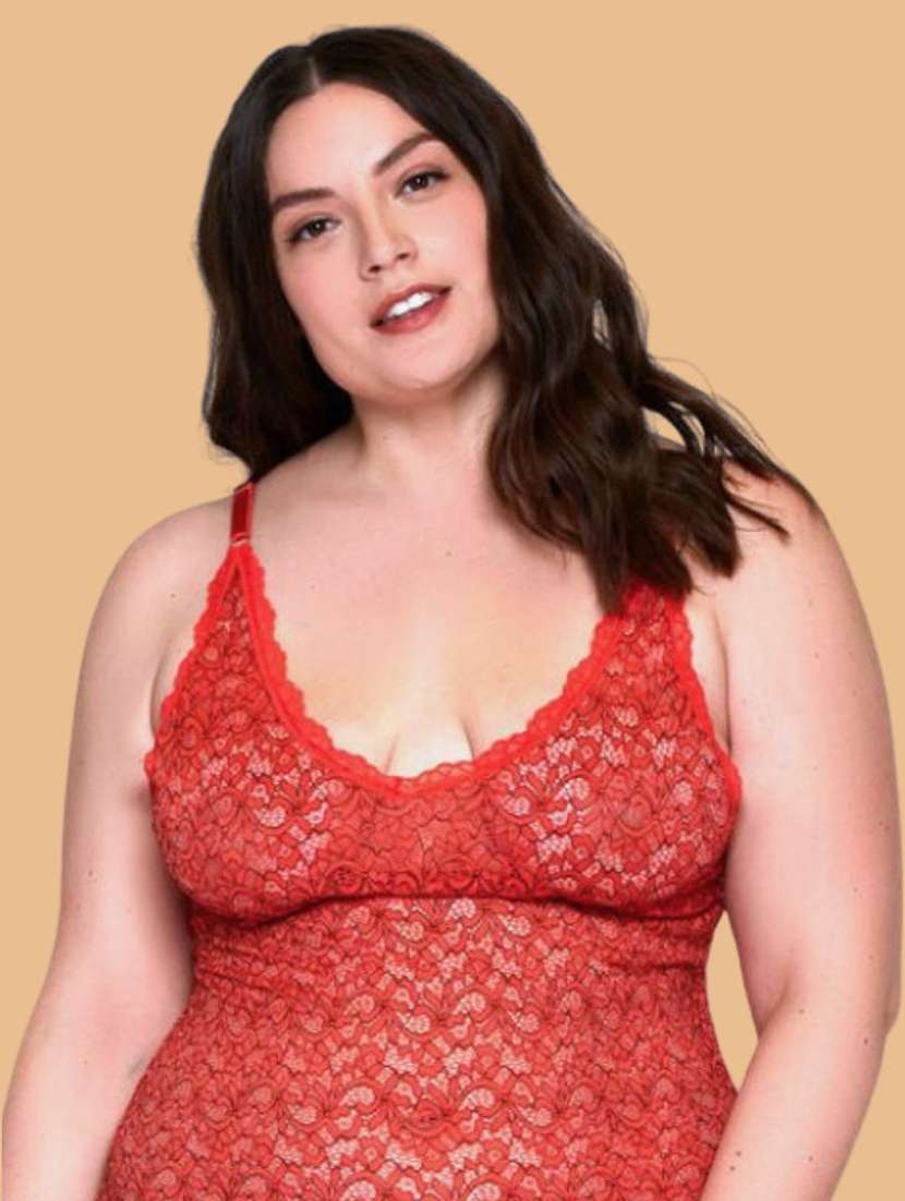 women solid red nylon camisole - 22451695 -  Standard Image - 1