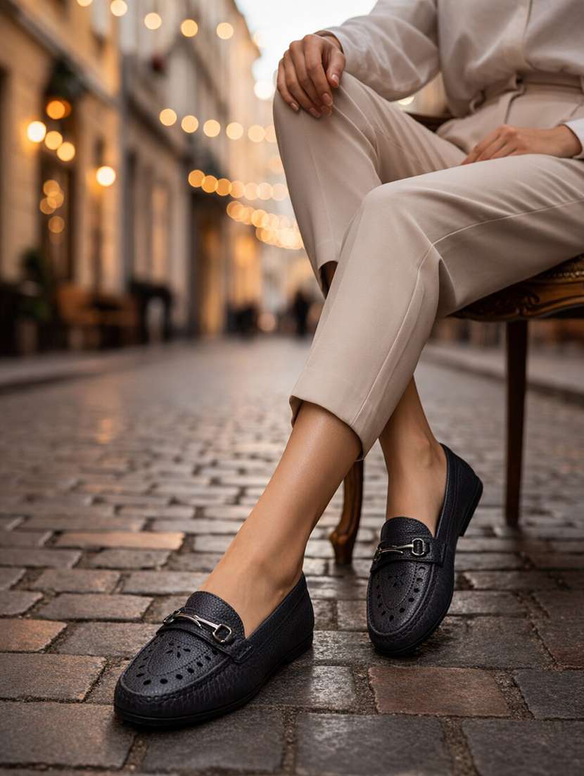 Women Black Slip On Loafer - 22451837 -  Standard Image - 1