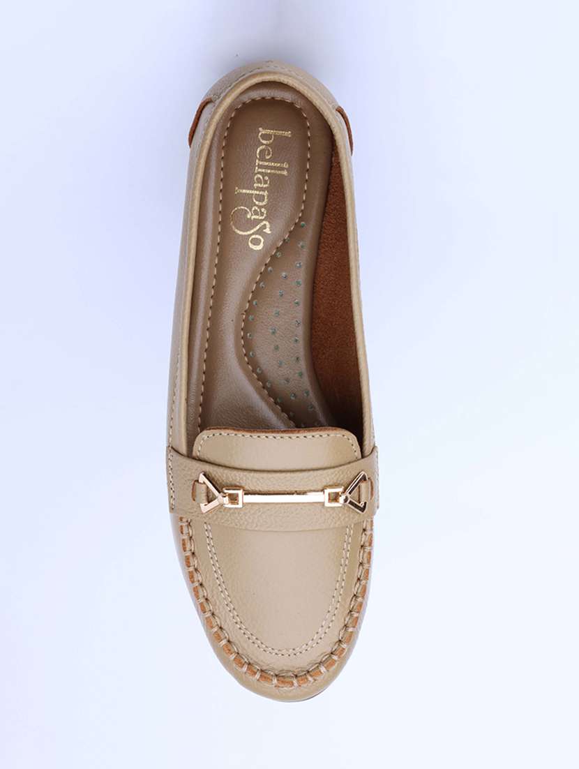 women beige slip on loafer - 22451842 -  Standard Image - 1