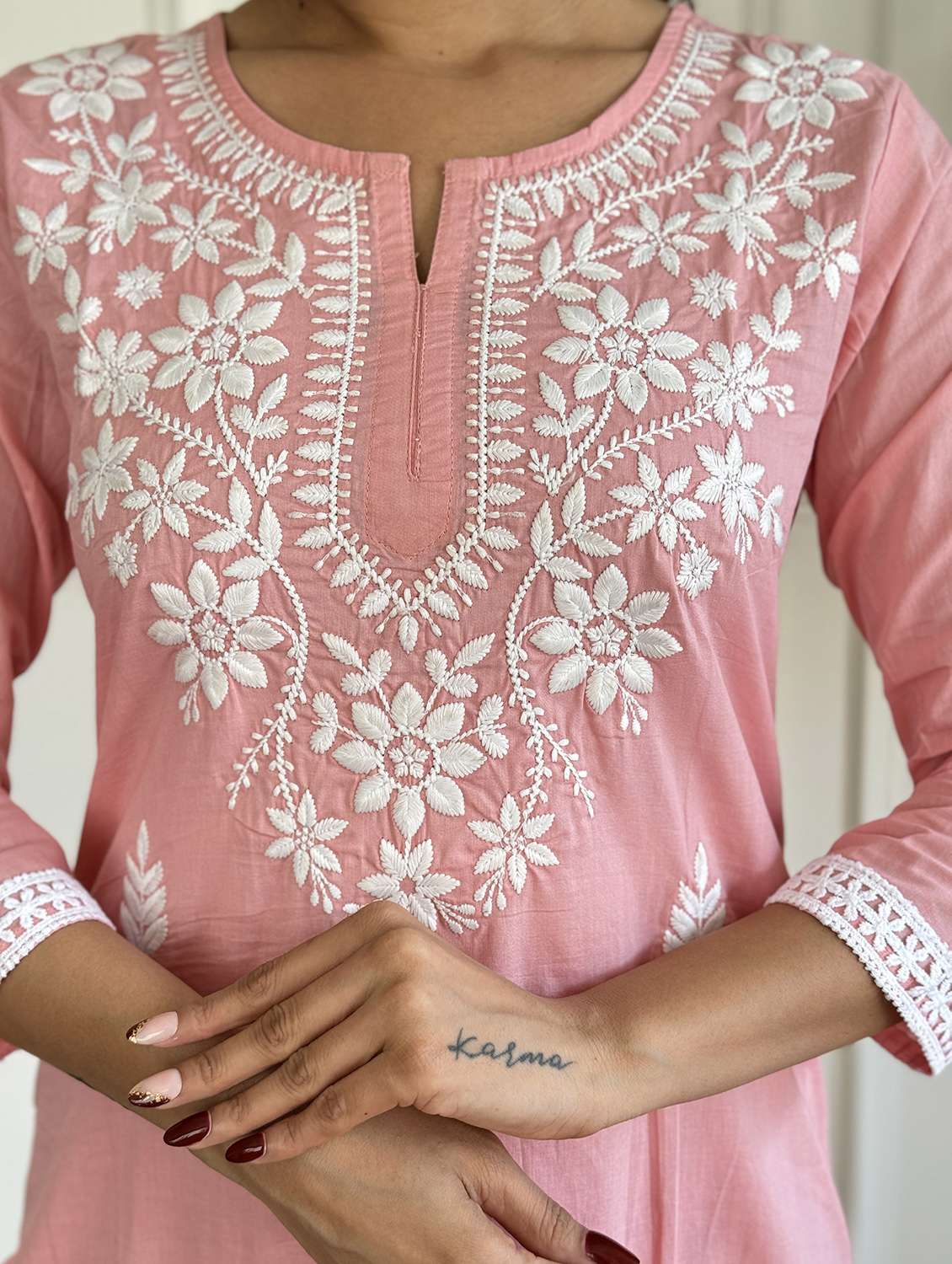 women peach kurta pant set - 22451883 -  Standard Image - 1