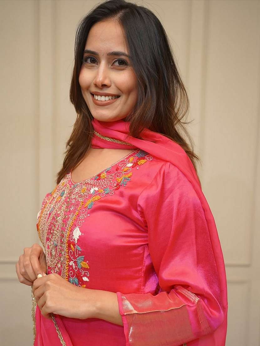 women pink kurta palazzo set set - 22451904 -  Standard Image - 1
