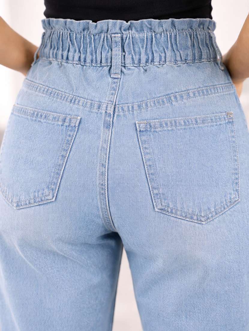 women solid high rise mom fit jean - 22451908 -  Standard Image - 6